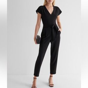 NWOT Express V-Neck Black Jumpsuit